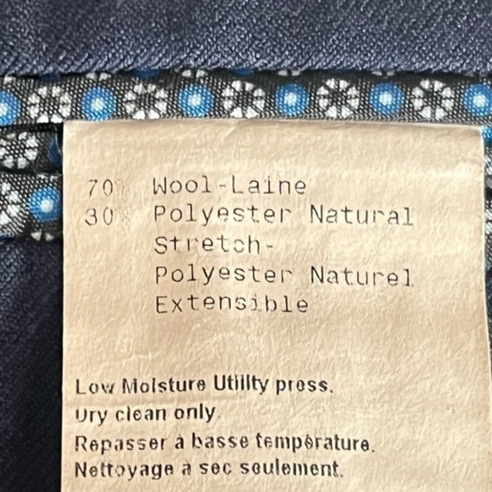 Ralph Lauren Black Label Navy Blazer Sport Coat Jacket 43” Wool Blend Canada - Picture 12 of 15
